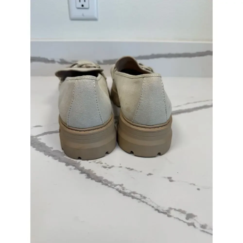 Wonderly Lana‎ Lug Loafer Chunky Cream Size 10 Chain-never worn, just in closet!